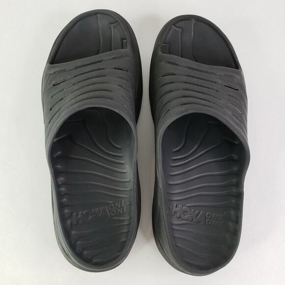 Hoka Ora Recovery Slide Size Mens 13 Black EVA Comfort Sandal Shoes main image 8
